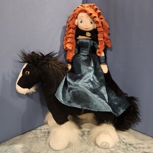 Disney Store Brave Merida‎ Doll Angus Horse Plush Rare Disney Pixar Bundle